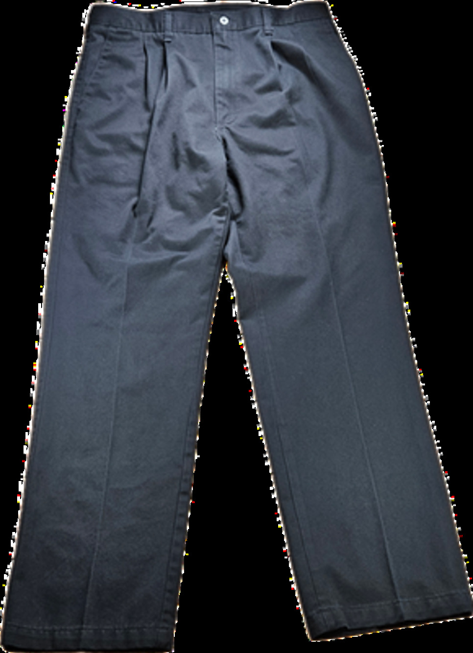 Wrangler Riata Men's Black Pleated Cotton Pants 36x32 Straight Leg Dress Chino